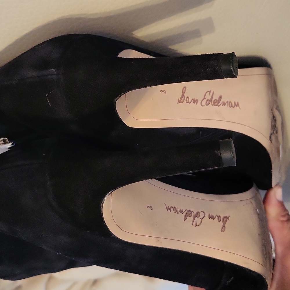 Sam Elderman Black Suede Boots - image 6